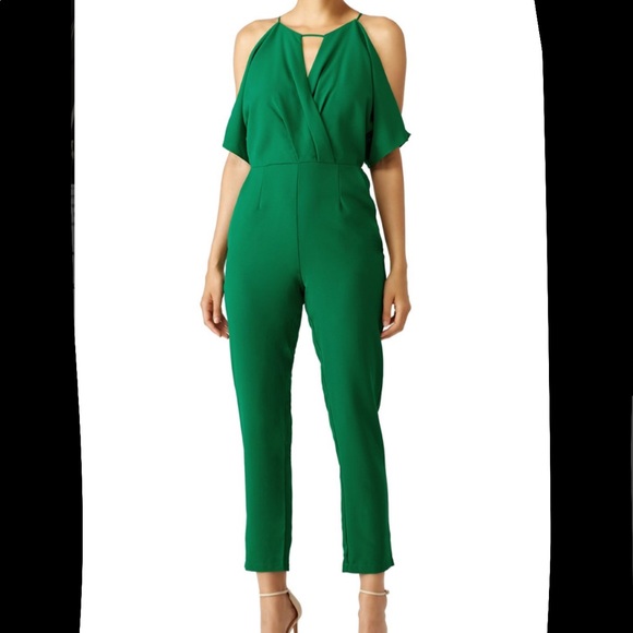 Adelyn Rae Pants - 💚 Adelyn Rae emerald green jumpsuit with pockets